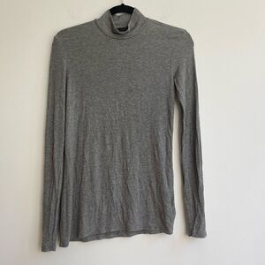 ATM Anthony Thomas Melillo Women's Gray Modal Rib Turtleneck - Medium